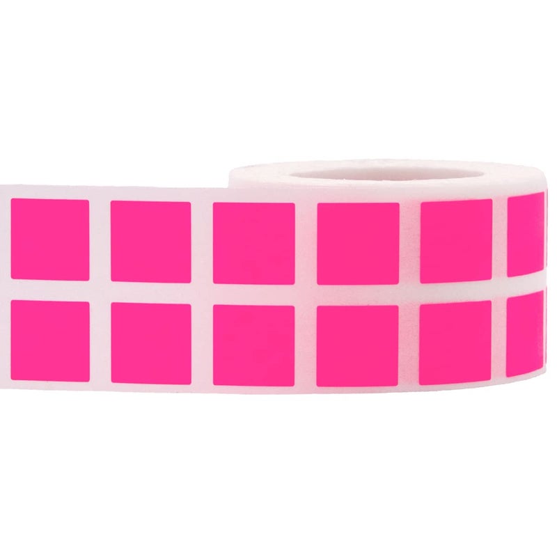 InStockLabels.com Fluorescent Pink 1/2" Inch Square Adhesive Labels 1,000 Color Coding Dot Stickers for Efficient Inventory Management, Crafting Projects, and Organizational Tasks in Offices, Schools, and Homes - Image 3